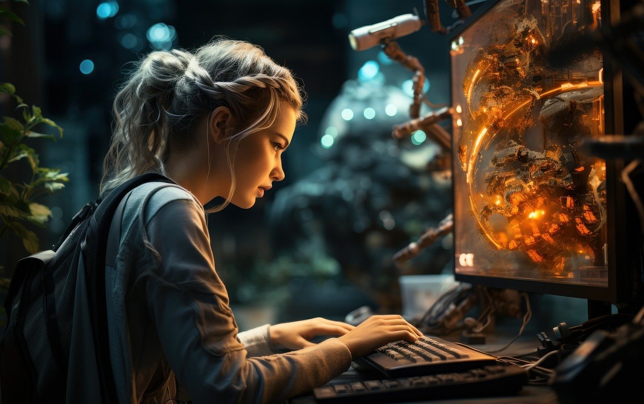 girl coding